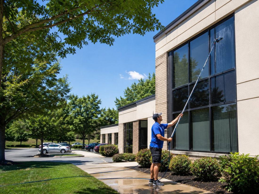 Commercial window cleaning Everett PA