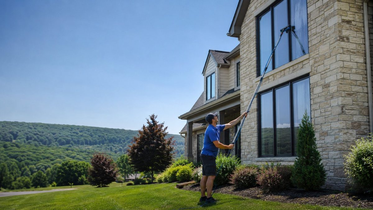Exterior window cleaning Everett PA